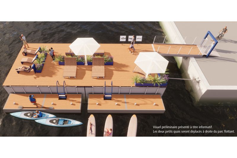 Magog : le projet de parc flottant au quai MacPherson avance
